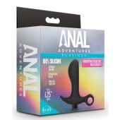 Черный анальный вибратор Silicone Vibrating Prostate Massager 01 - 10,8 см. - Blush Novelties - в Черкесске купить с доставкой
