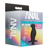 Черный анальный вибромассажёр Silicone Vibrating Prostate Massager 02 - 10,8 см. - Blush Novelties - в Черкесске купить с доставкой