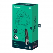 Черный анальный вибратор Hot Passion с функцией нагрева - Satisfyer - в Черкесске купить с доставкой