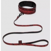 Стильный ошейник с поводком Reversible Faux Leather Collar and Lead - Fifty Shades of Grey - купить с доставкой в Черкесске