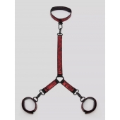 Ошейник с наручниками Reversible Faux Leather Collar and Wrist - Fifty Shades of Grey - купить с доставкой в Черкесске