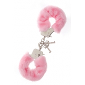 Металлические наручники с розовой меховой опушкой METAL HANDCUFF WITH PLUSH PINK - Dream Toys - купить с доставкой в Черкесске