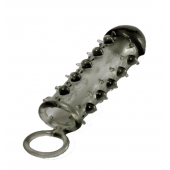 Дымчатая стимулирующая насадка с закрытой головкой SAMURAI PENIS SLEEVE BLACK - 14,5 см. - NMC - в Черкесске купить с доставкой