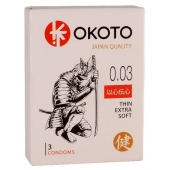 Тонкие презервативы OKOTO Thin Extra Soft - 3 шт. - Sitabella - купить с доставкой в Черкесске