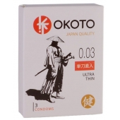 Ультратонкие презервативы OKOTO Ultra Thin - 3 шт. - Sitabella - купить с доставкой в Черкесске
