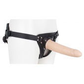 Пустотелый страпон Harness CLASSIC с бандажом - 19,5 см. - LOVETOY (А-Полимер) - купить с доставкой в Черкесске