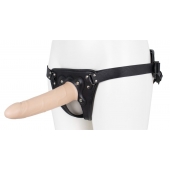 Пустотелый страпон Harness CLASSIC с бандажом - 19,5 см. - LOVETOY (А-Полимер) - купить с доставкой в Черкесске