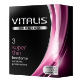 Ультратонкие презервативы VITALIS PREMIUM super thin - 3 шт. - Vitalis - купить с доставкой в Черкесске