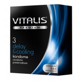 Презервативы VITALIS PREMIUM delay   cooling с охлаждающим эффектом - 3 шт. - Vitalis - купить с доставкой в Черкесске