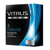 Классические презервативы VITALIS PREMIUM natural - 3 шт. - Vitalis - купить с доставкой в Черкесске
