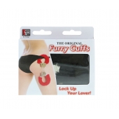 Металлические наручники с чёрной меховой опушкой - Dream Toys - купить с доставкой в Черкесске
