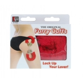 Металлические наручники с красной меховой опушкой METAL HANDCUFF WITH PLUSH RED - Dream Toys - купить с доставкой в Черкесске