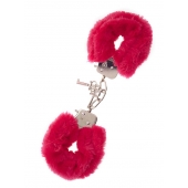Металлические наручники с красной меховой опушкой METAL HANDCUFF WITH PLUSH RED - Dream Toys - купить с доставкой в Черкесске