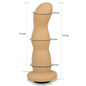 Телесная рельефная насадка Harness - 14,2 см. - LOVETOY (А-Полимер) - купить с доставкой в Черкесске