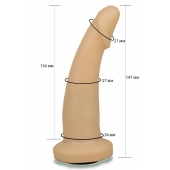 Телесная гладкая насадка Harness - 14,7 см. - LOVETOY (А-Полимер) - купить с доставкой в Черкесске