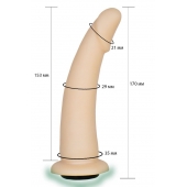 Телесная гладкая насадка-фаллоимитатор Harness - 17 см. - LOVETOY (А-Полимер) - купить с доставкой в Черкесске