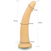 Телесная гладкая насадка-фаллоимитатор Harness - 20 см. - LOVETOY (А-Полимер) - купить с доставкой в Черкесске