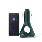 Изумрудное виброкольцо Magic Motion Rise с подхватом мошонки - Magic Motion - в Черкесске купить с доставкой