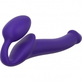 Фиолетовый безремневой страпон Silicone Bendable Strap-On - size M - Strap-on-me - купить с доставкой в Черкесске