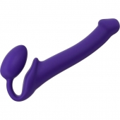 Фиолетовый безремневой страпон Silicone Bendable Strap-On - size M - Strap-on-me - купить с доставкой в Черкесске