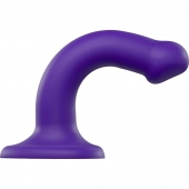 Фиолетовый фаллоимитатор-насадка Strap-On-Me Dildo Dual Density size S - 17 см. - Strap-on-me - купить с доставкой в Черкесске