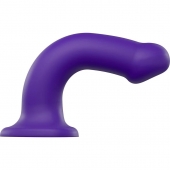 Фиолетовый фаллоимитатор-насадка Strap-On-Me Dildo Dual Density size L - 19 см. - Strap-on-me - купить с доставкой в Черкесске