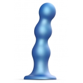 Голубая насадка Strap-On-Me Dildo Plug Balls size L - Strap-on-me - купить с доставкой в Черкесске