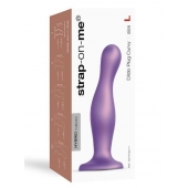 Фиолетовая насадка Strap-On-Me Dildo Plug Curvy size L - Strap-on-me - купить с доставкой в Черкесске