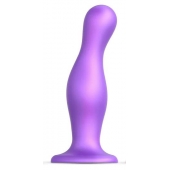 Фиолетовая насадка Strap-On-Me Dildo Plug Curvy size L - Strap-on-me - купить с доставкой в Черкесске