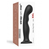 Черная насадка Strap-On-Me Dildo Plug P G size XXL - Strap-on-me - купить с доставкой в Черкесске