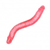 Розовый двусторонний гнущийся фаллоимитатор - 36 см. - Baile