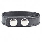 Кольцо на пенис SNAP COCK RING из искусственной кожи на клепках - BlueLine - в Черкесске купить с доставкой
