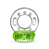 Зеленое эрекционное виброкольцо Arouser Vibrating C-Ring - Blush Novelties - в Черкесске купить с доставкой