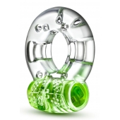 Зеленое эрекционное виброкольцо Arouser Vibrating C-Ring - Blush Novelties - в Черкесске купить с доставкой