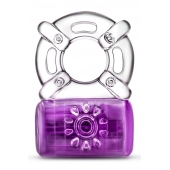 Фиолетовое эрекционное виброкольцо One Night Stand Vibrating C-Ring - Blush Novelties - в Черкесске купить с доставкой