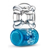 Синее эрекционное виброкольцо One Night Stand Vibrating C-Ring - Blush Novelties - в Черкесске купить с доставкой