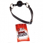 Силиконовый черный кляп-шарик на ремне Black Ballgag - Erotic Fantasy - купить с доставкой в Черкесске
