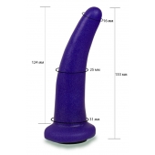 Фиолетовая гладкая изогнутая насадка-плаг - 13,3 см. - LOVETOY (А-Полимер) - купить с доставкой в Черкесске