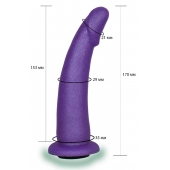 Фиолетовая гладкая изогнутая насадка-плаг - 17 см. - LOVETOY (А-Полимер) - купить с доставкой в Черкесске