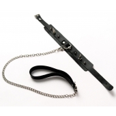 Черный ошейник с шипами и поводком - Crazy Handmade - купить с доставкой в Черкесске