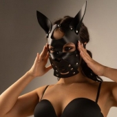 Черная маска  Собака  с ушками - Crazy Handmade - купить с доставкой в Черкесске