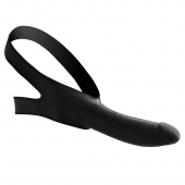 Черный кляп-страпон Masters Mini Face Fuck Strap-On - 14 см. - XR Brands - купить с доставкой в Черкесске
