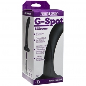 Черная изогнутая насадка Vac-U-Lock G-Spot - 16,5 см. - Doc Johnson - купить с доставкой в Черкесске
