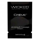 Крем для массажа и мастурбации Wicked Stroking and Massage Creme - 3 мл. - Wicked - купить с доставкой в Черкесске