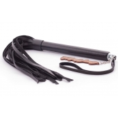 Черная кожаная плеть  Индиго  - 50 см. - Crazy Handmade - купить с доставкой в Черкесске