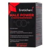 Капсулы для мужчин Erotichard male power с пантогематогеном - 20 капсул (0,370 гр.) - Erotic Hard - купить с доставкой в Черкесске