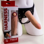 Страпон Харнесс из трусиков и насадки-фаллоса - 17,5 см. - LOVETOY (А-Полимер) - купить с доставкой в Черкесске