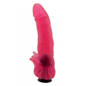 Розовая насадка для страпона с клиторальными лепестками - 18,5 см. - LOVETOY (А-Полимер) - купить с доставкой в Черкесске