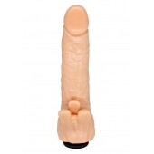Телесная гелевая насадка-фаллос с клиторальными лепестками - 18,5 см. - LOVETOY (А-Полимер) - купить с доставкой в Черкесске