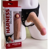 Страпон Harness из двух предметов: регулируемые трусики и насадка-фаллос - 17,5 см. - LOVETOY (А-Полимер) - купить с доставкой в Черкесске